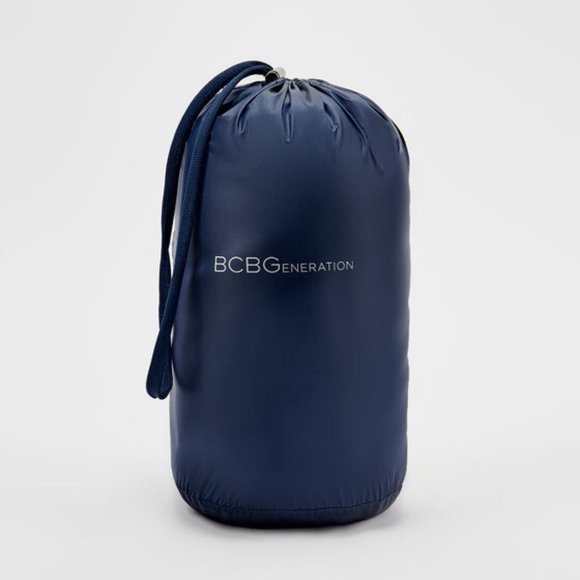 BCBGeneration Hooded Puffer Vest Grey Blue Size M - Picture 11 of 11